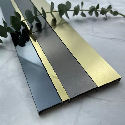 Gold Polished Brushed Finished Stainless Steel Tile Trim Metal U Profiles