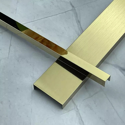 Gold Polished Brushed Finished Stainless Steel Tile Trim Metal U Profiles