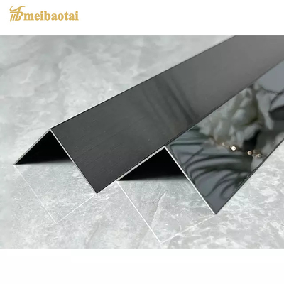 Golden Mirror L Shape Stair Tile Trim Stainless Steel Metal Tile Profile