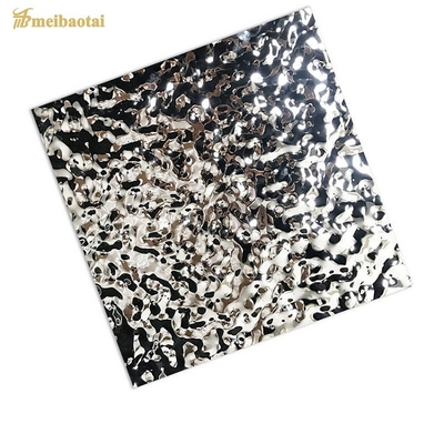 Grade 304 0.65mm Silver Mirror Small Water Ripple Sheet Decotaion Plate
