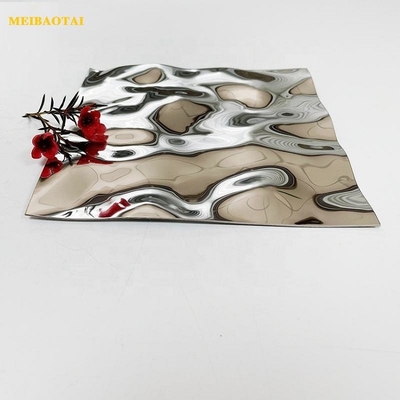 Silver Water Ripple Cold Rolled Stainless Steel Plate Grade 304 Flat Metal Plate