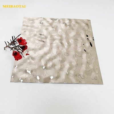 Grade 304 0.65mm Silver Mirror Small Water Ripple Sheet Decotaion Plate