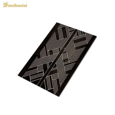Black Metal Etched Elevator Stainless Steel Sheet 1219x2438mm