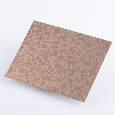 Rose Gold Mirror Etching Stainless Steel Sheet Cold Rolled SS Plate