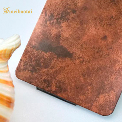 SS304 Aged Color Antique Copper Stainless Steel Plate Decoration Wall