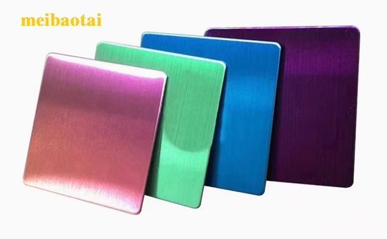 0.55mm Hairline Stainless Steel Sheet Brush Sandblast PVD Color Coating