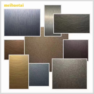 0.55mm Hairline Stainless Steel Sheet Brush Sandblast PVD Color Coating