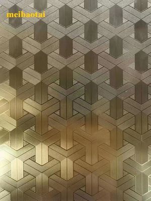 DIN 0,95 mm Thk Złote lustro Etched blacha ze stali nierdzewnej dla zewnętrznej