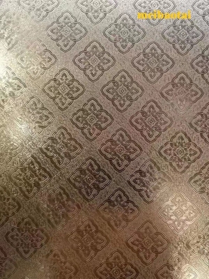 Silver Mirror Etched Stainless Steel Sheet 1mm Thickness  DIN Standard