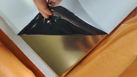 Mirror Stamped Stainless Steel Sheet PVD Color Coating Decoration Embossed Plate