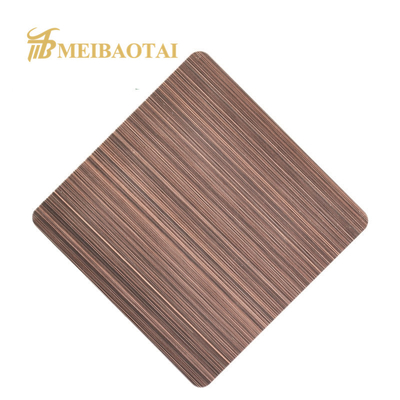 Bronze Hairline Stainless Steel Sheets 4x10 With 7c PVC Film JIS Standard
