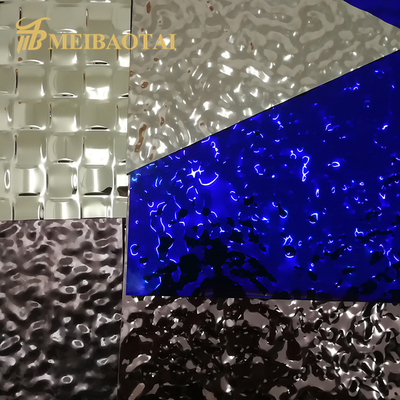 PVD Purple Coated Water Ripple Stainless Steel Sheet For Ceiling