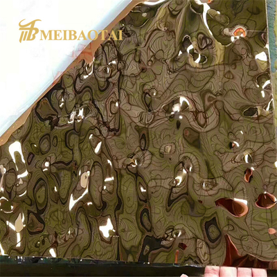 Stamped Gold Pvd Stainless Steel Sheet ODM Available With 7c PVC Film