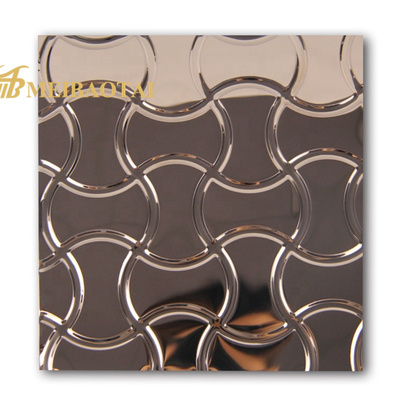 Mirror Polished Diamond Embossed Stainless Steel Sheet AISI Standard