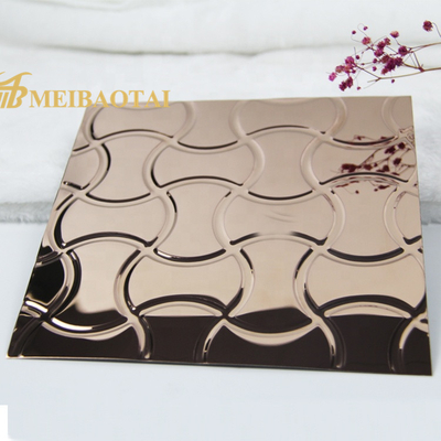Mirror Polished Diamond Embossed Stainless Steel Sheet AISI Standard