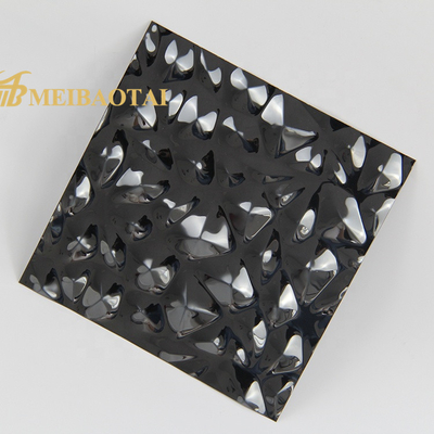 Black Stamped Embossed Stainless Steel Sheet 0.8 Mm Thickness GB Standard