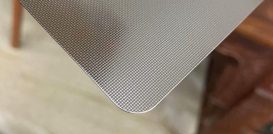 Double PVC Embossed Stainless Steel Sheet SS 201 Material HV230 Hardness