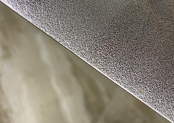 Double PVC Embossed Stainless Steel Sheet SS 201 Material HV230 Hardness
