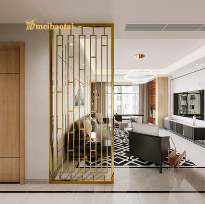 SS201 Stainless Steel Room Divider , ODM 30mm Metal Room Divider Screen