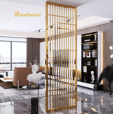 SS201 Stainless Steel Room Divider , ODM 30mm Metal Room Divider Screen