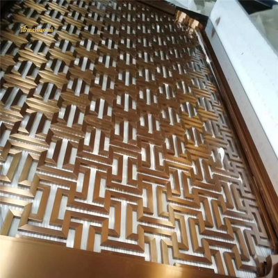 Antique Bronze Stainless Steel Room Divider Hotel Decoration 0.3-3.0 MM