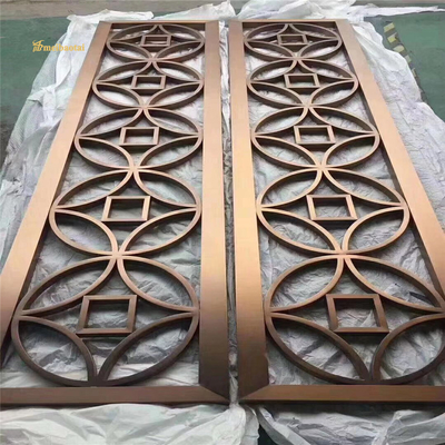 Antique Bronze Stainless Steel Room Divider Hotel Decoration 0.3-3.0 MM