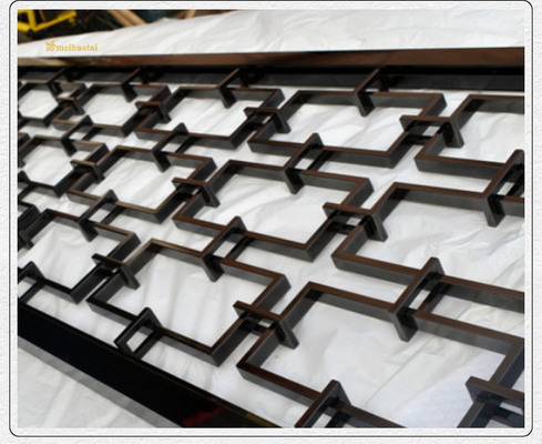 SS304 Gold Hairline Black Hairline Stainless Steel Screen Decoration Room Divider