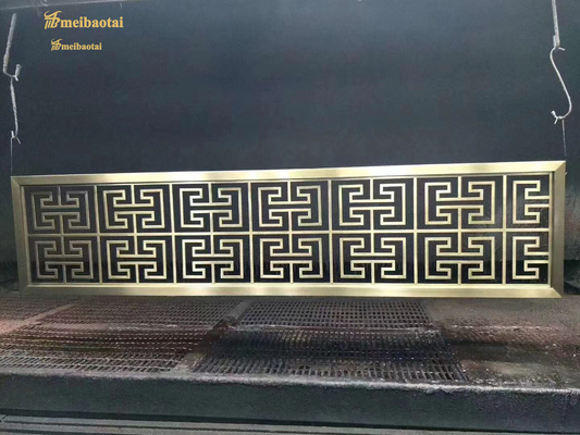 SS304 Gold Hairline Black Hairline Stainless Steel Screen Decoration Room Divider