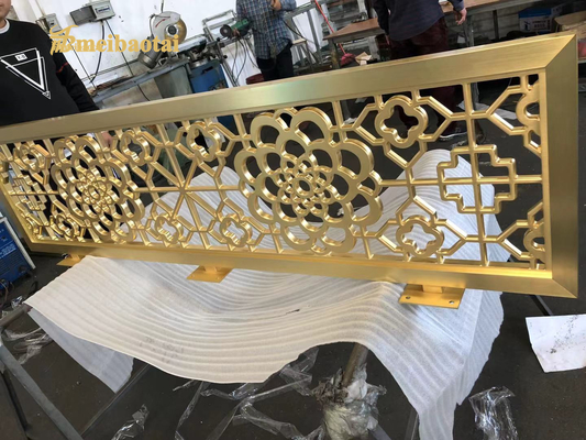 20mm Room Divider Stainless Steel Laser Cutting With Flower Pattern