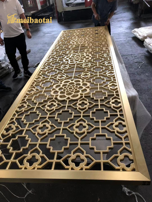 20mm Room Divider Stainless Steel Laser Cutting With Flower Pattern