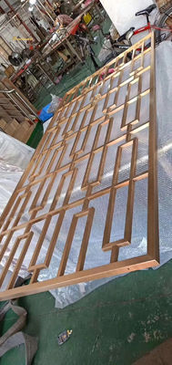 Dobra cena 201 304 złoty kolor lustrzany Parawan ze stali nierdzewnej Możliwość dostosowania rozmiaru w Internecie