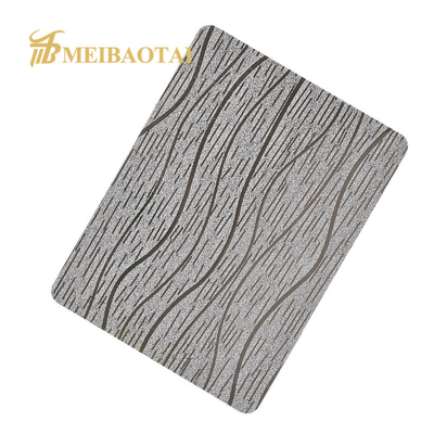 SS201 304 0.8mm Stainlesss Steel Embossed Sheet Decoration Wall Plate