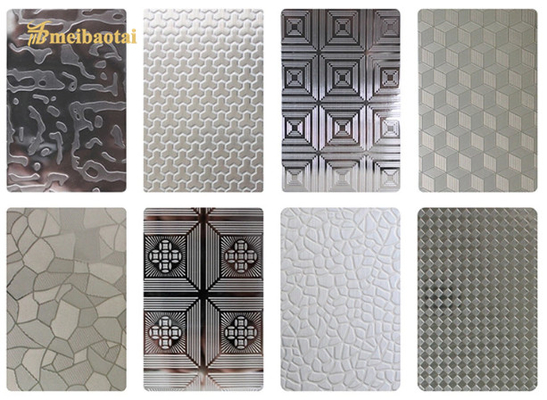 SS201 304 0.8mm Stainlesss Steel Embossed Sheet Decoration Wall Plate
