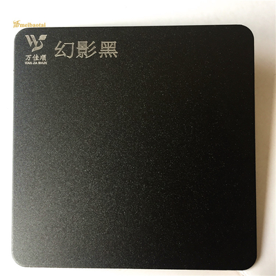 Sandblasted Black Decorative Stainless Steel Sheet 0.55mm Flat Shape