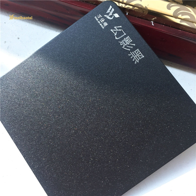 Sandblasted Black Decorative Stainless Steel Sheet 0.55mm Flat Shape