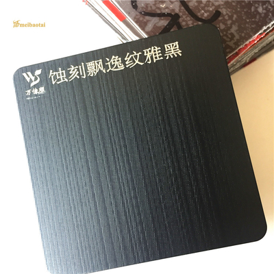 4*8FT Elegant Lines Etched Stainless Steel Sheet Black Pattern Oem