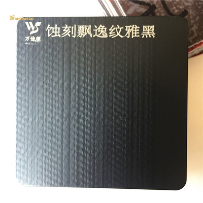 4*8FT Elegant Lines Etched Stainless Steel Sheet Black Pattern Oem