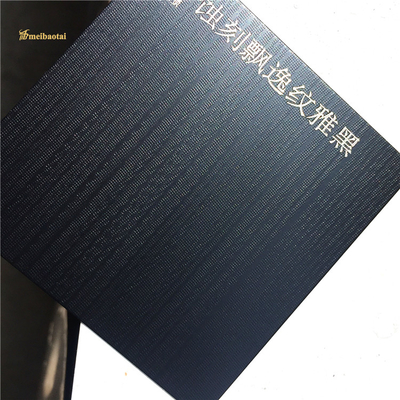 4*8FT Elegant Lines Etched Stainless Steel Sheet Black Pattern Oem
