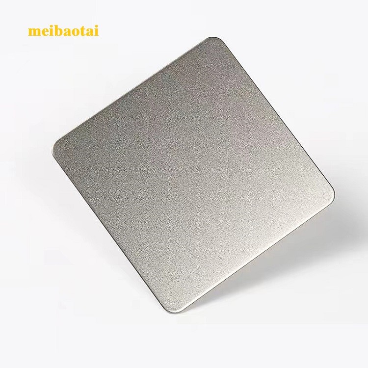 SS201J2 0.65mm Silver Sandblast Stainless Steel Decoration Sheet