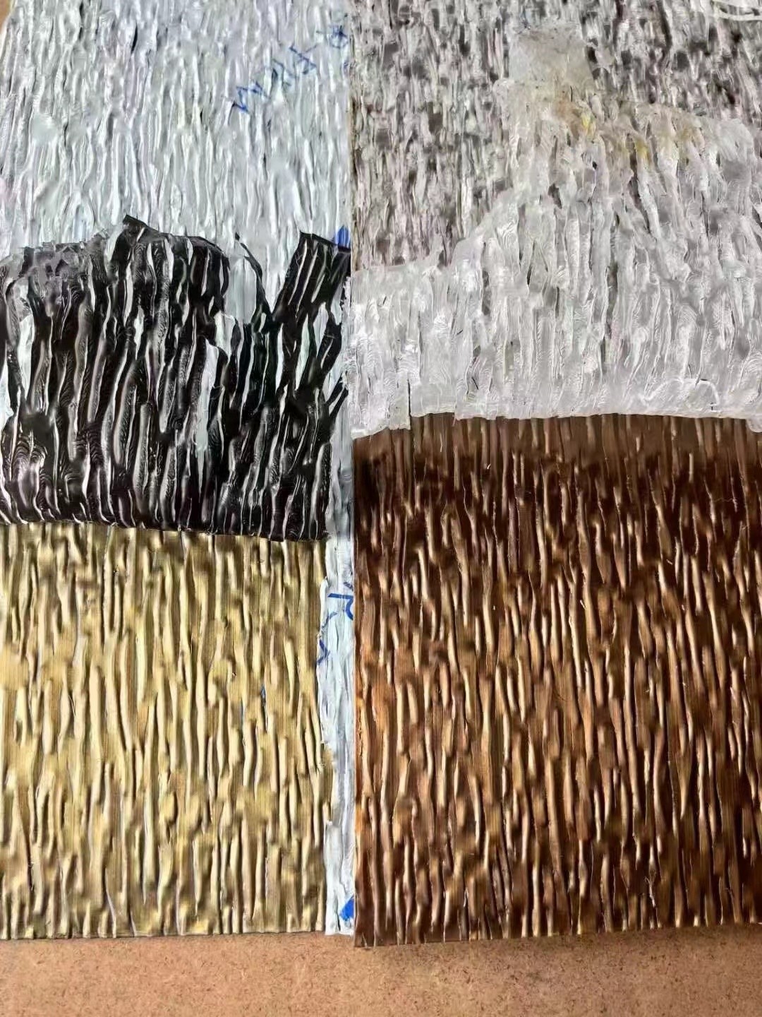 Niebiesko-złoto, mieszane kolory, diamentowy wzór, arkusz dekoracyjny 4x8 stóp