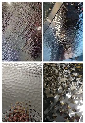 Dobra cena Ss304 201mm lustro kolor wody faliste arkusze Dekoracja stoisko, sufit, ściana, kubek w Internecie