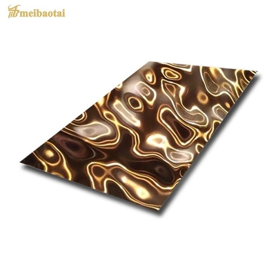 Golden Mirror Color Water Ripple Dekoracja sufitowa ze stali nierdzewnej