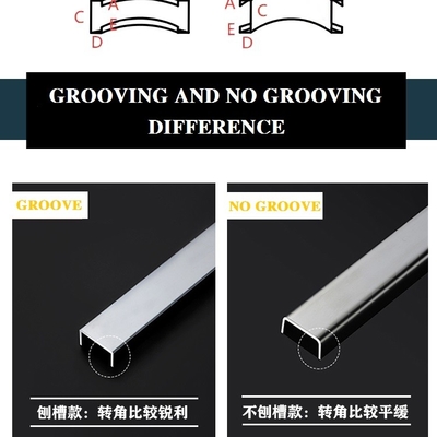 PVD Stainless Steel Decorative Wall Tile Trim U Channel U15mm