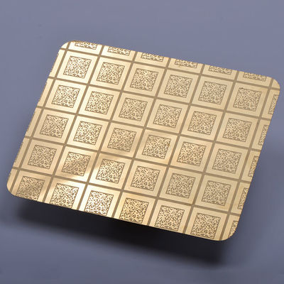 Dobra cena PVD Kolor Złoty 8K Super Mirror Etched Sheet ze stali nierdzewnej 304 Grade do zastosowań w windzie w Internecie