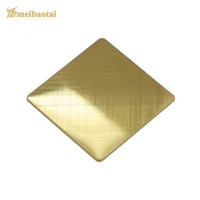 0.55mm grubość złota PVD powlekany 304 blacha ze stali nierdzewnej w 1219x2438mm Hairline Finish