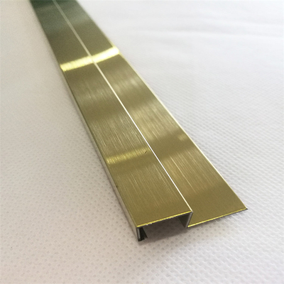 201 304 Golden Hairline Mirror Wykończenie płytek ze stali nierdzewnej Metalowy profil U