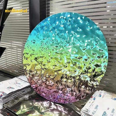 Ss304 201 Rainbow Color Mirror Water Ripple Stainles Steel Sheet Dekoracja sufitu