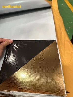 Dobra cena Złote lniane polerowane, wybrukowane blachy ze stali nierdzewnej z wzorem w Internecie