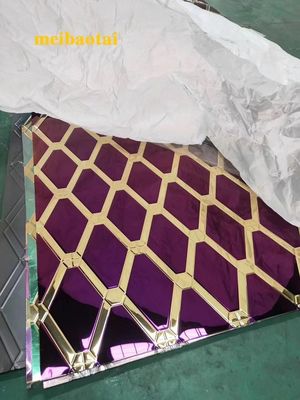 Dobra cena Złoty i fioletowy diament blacha kolorowa ze stali nierdzewnej SS304 201 w Internecie