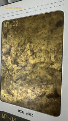 Dobra cena SS201 304 0.8MM Imitacja mosiądza Kolorowe blachy ze stali nierdzewnej dekoracja tablica hotelowa w Internecie